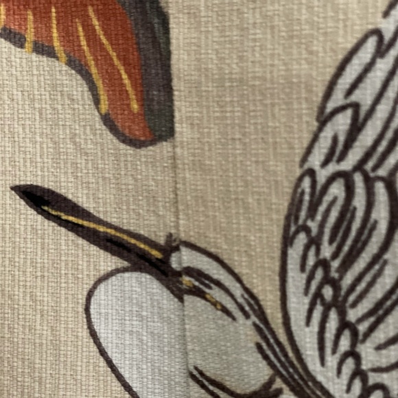 Anthropologie Floreat Snowy Egret Bird Shift Dress NO BELT 12 - Picture 7 of 11